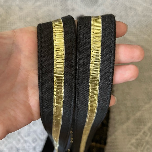 America & Beyond Luxe Love Tote- Hand Beaded Large Black Tote - Picture 4 of 12